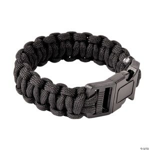 Survival Bracelet Paracord Black Buckle Bracelet